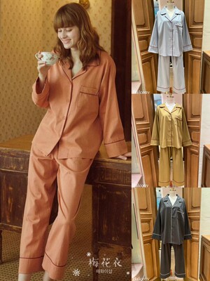 韩国纯棉睡衣套装Balcony情侣款