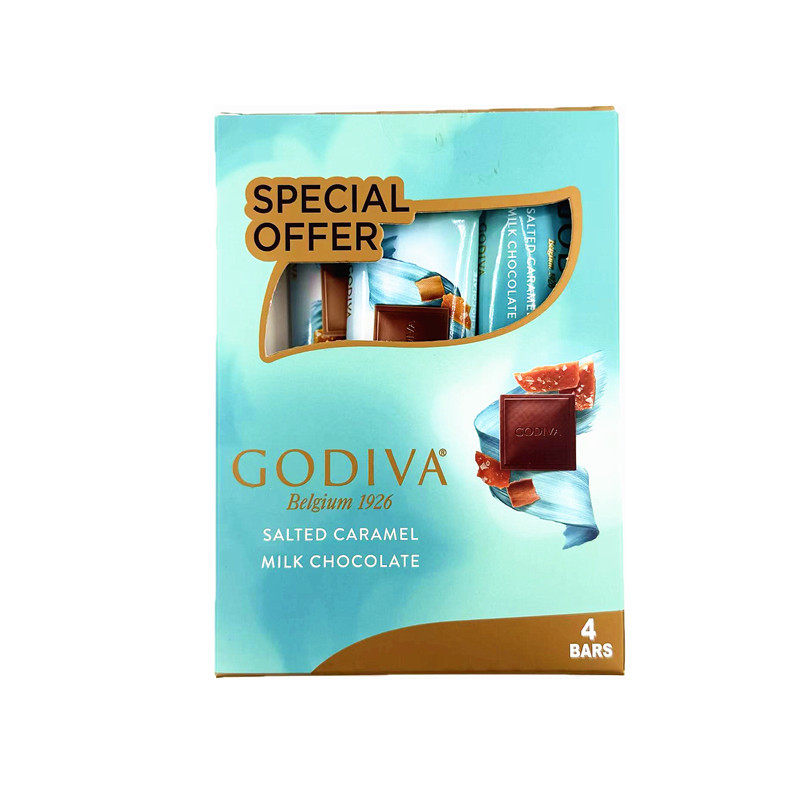 欧洲进口巧克力 GODIVA歌帝梵原味榛子牛奶巧克力4条装礼盒