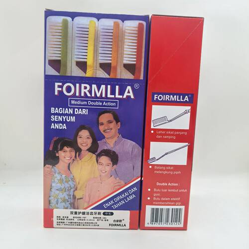 FORMULA西德美人牙刷中硬毛标准头合家欢一家人6色港版12支装