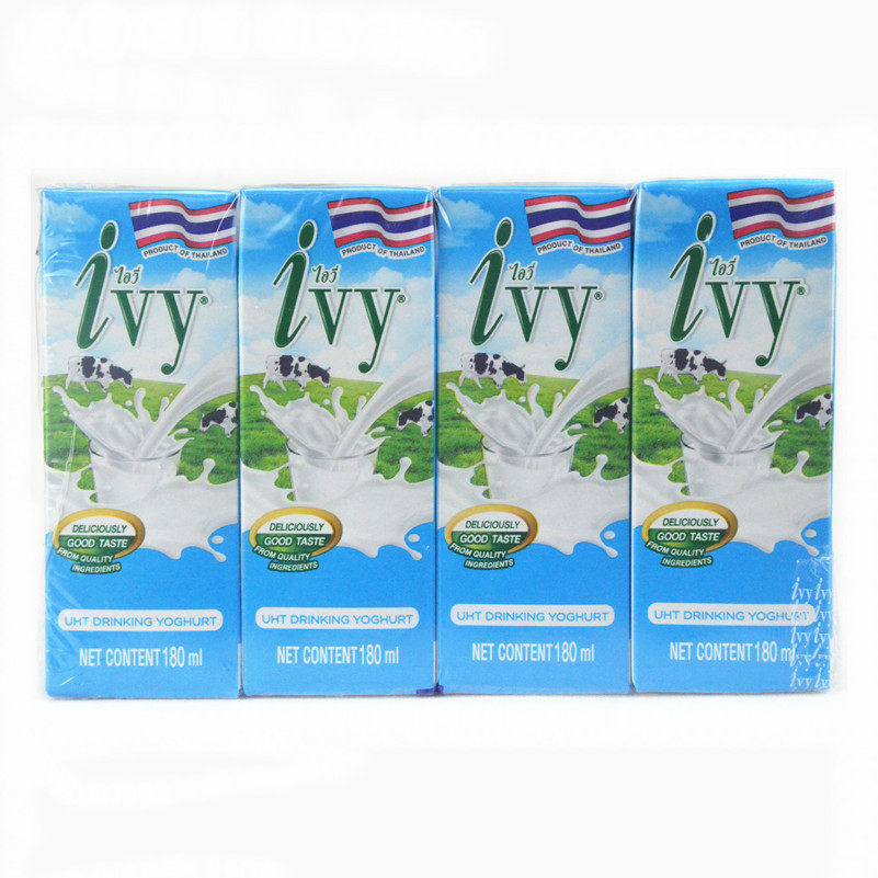 泰国进口牛奶 Ivy爱菲草莓蓝莓味酸乳饮料 果汁酸奶180m*48盒/箱