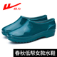 牛筋底防滑低帮雨靴厨房工作胶鞋 回力雨鞋 防水靴女工地耐磨劳保鞋