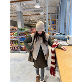 荒荒家 少女设计小众a字短裙女 法式 花边小花半身裙2025冬季 新款