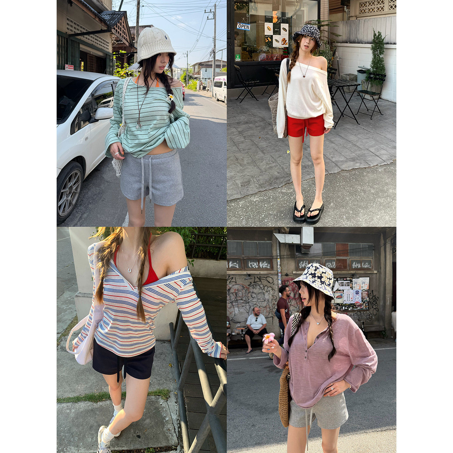 荒荒家抽绳小短裤2026春夏新款百搭运动休闲直筒高腰五分阔腿裤女