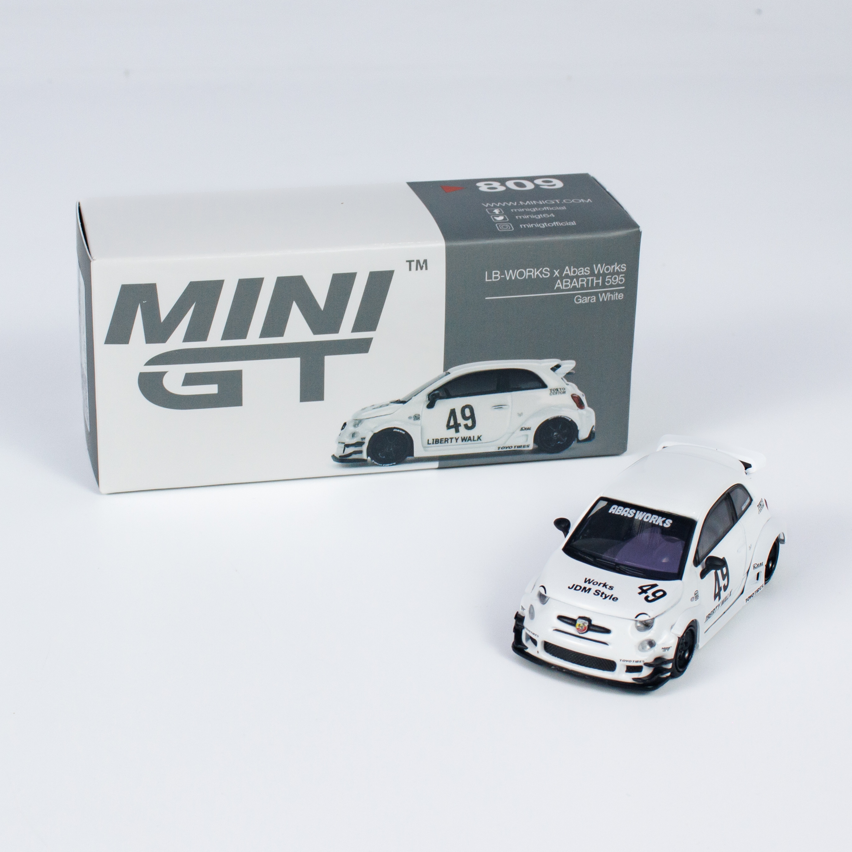 MINIGT64阿巴斯595合金车模型