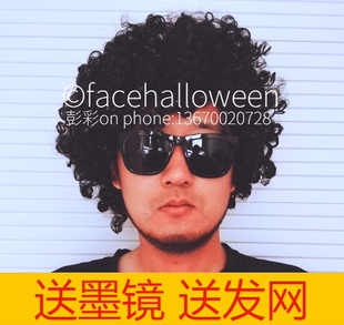 超大蓬松卓别林小丑爆炸头假发男女儿童圣诞节舞台表演搞笑摇滚