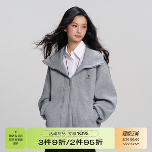 RAPPEYE 重磅廓形连帽美式复古宽松情侣开衫外套上衣机能拉链卫衣