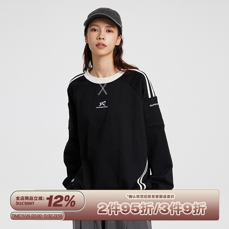 RAPPEYE双杠圆领情侣RAPP卫衣