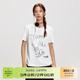 宽松休闲圆领T恤上衣女 字母钉珠设计感夏季 RAPPEYE 珠绣正肩短袖