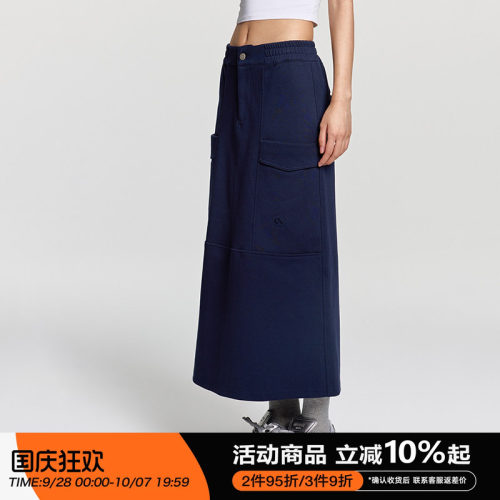 RAPPEYE美式中长款直筒拉链卫裙