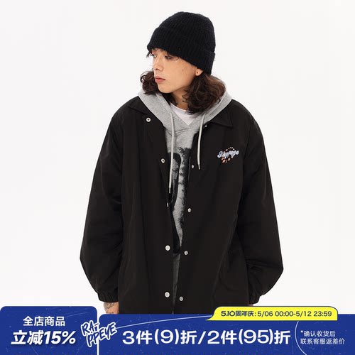 RAPPEYE星星加厚羊羔绒教练夹克