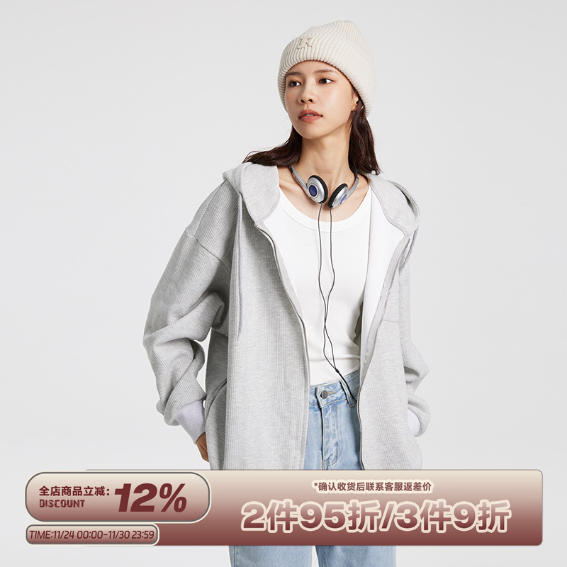 RAPPEYE华夫格拉链卫衣RAPP