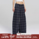 宽松显瘦直筒拖地阔腿毛呢格子裤 RAPPEYE 复古格纹休闲裤 女秋冬潮