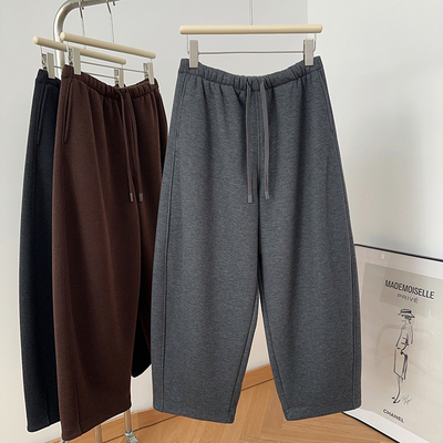 醋酸羊毛加绒气球裤女九分奶奶裤