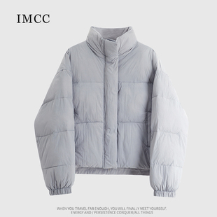 IMCC设计感小众韩系chic立领短款棉衣女宽松百搭加厚保暖外套棉服