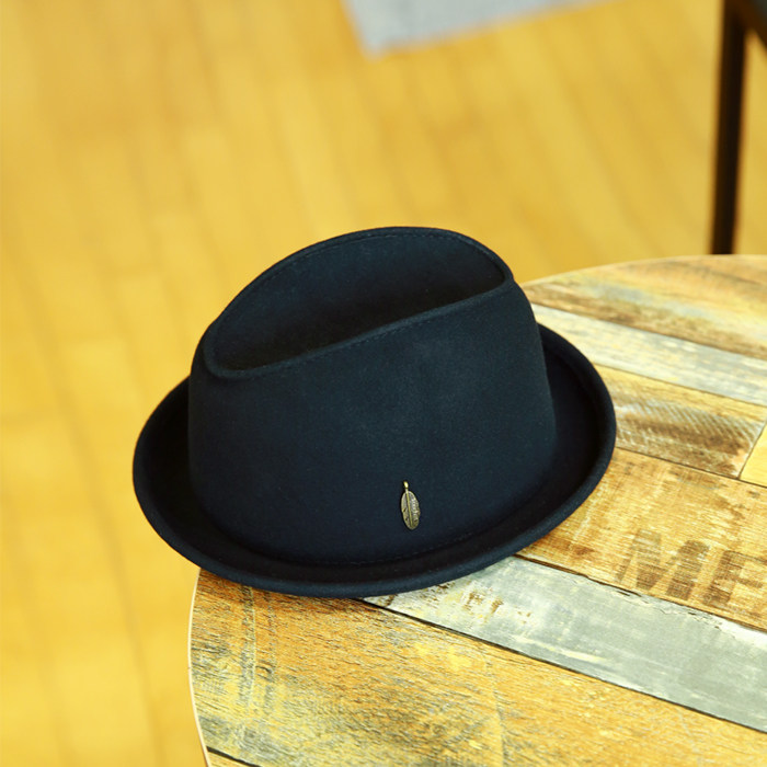 羊毛呢帽子女秋冬时尚百搭卷边小礼帽男英伦复古爵士帽韩版小清新