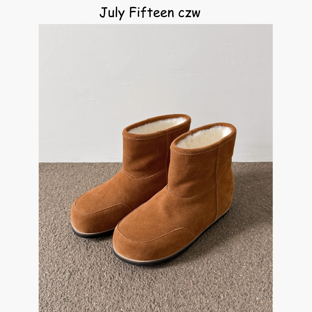 羊羔毛牛翻皮内增高保暖雪地靴