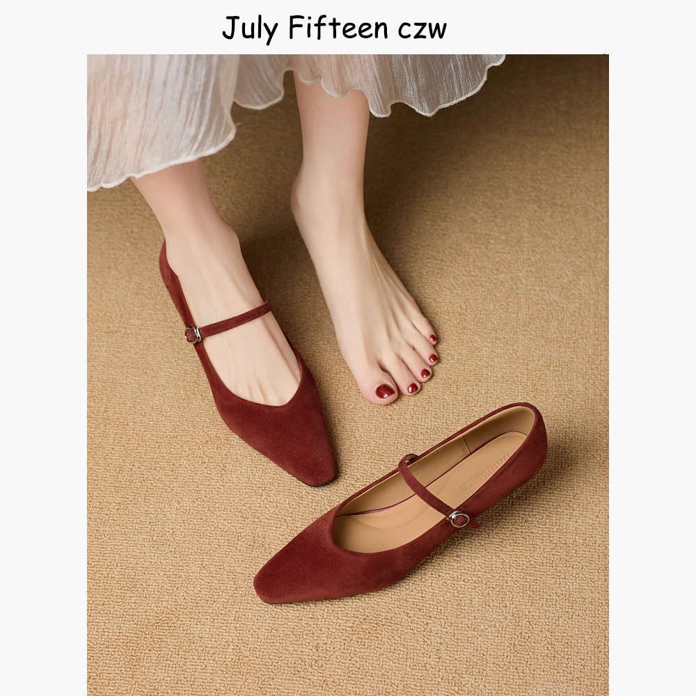 羊猄皮复古风方头4.5cm粗跟玛丽珍鞋女2026春季新款一字扣高跟鞋,女鞋,玛丽珍鞋,淘宝优惠券,粉丝福利购,淘宝优惠卷