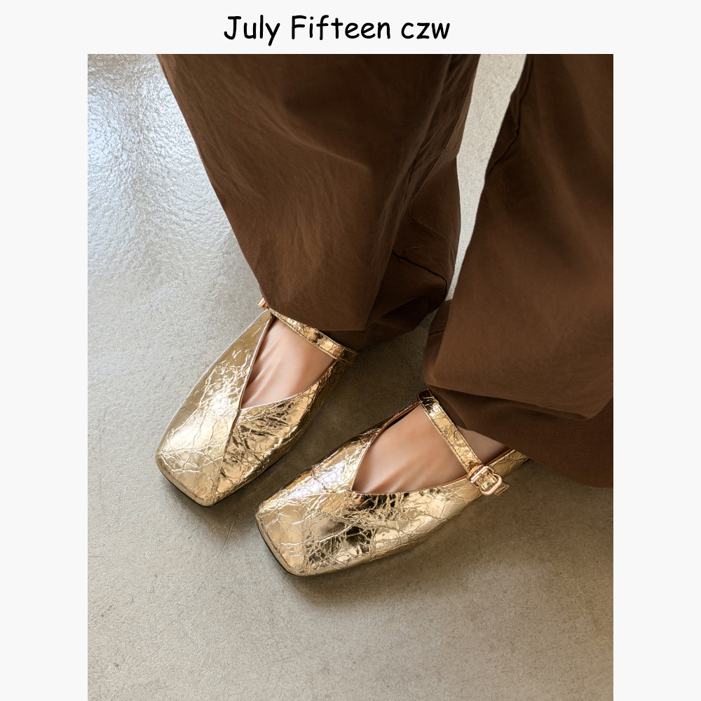 裂纹羊皮法式复古玛丽珍鞋女2026新款百搭一字扣带平底鞋浅口单鞋,女鞋,玛丽珍鞋,淘宝优惠券,粉丝福利购,淘宝优惠卷