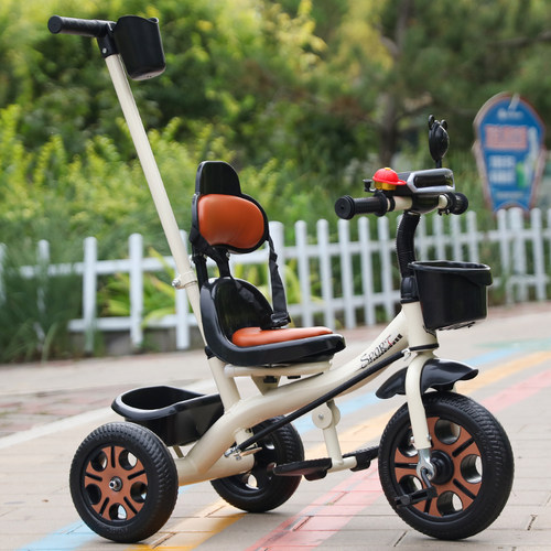 正品儿童三轮车2-5岁脚踏车婴幼儿手推车大号玩具车1-6岁宝两用车