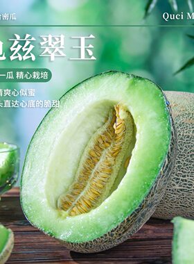 新疆库车龟兹翠玉留香瓜口感独特具有香味肉质脆爽多汁