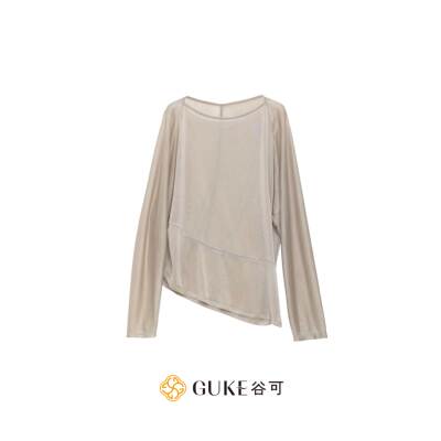 谷可不对称收腰显瘦针织衫