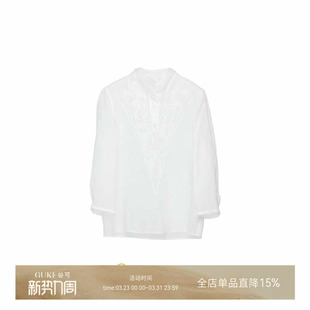 百搭亚麻衬衫 GKE 时尚 长袖 谷可C3119新款