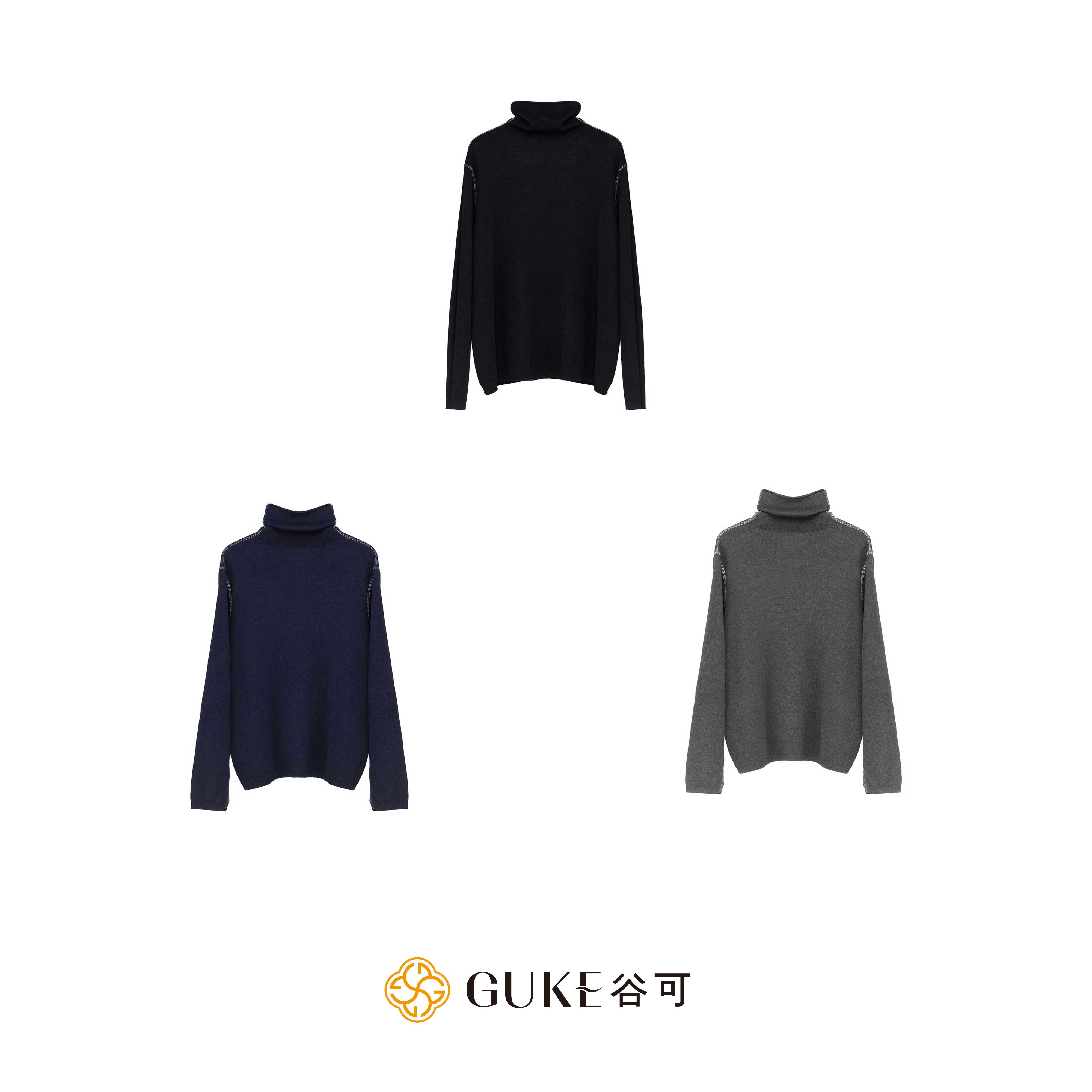 GKE/谷可MS6076半高领毛针织衫