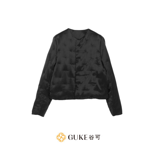 谷可新中式立领盘扣女短款羽绒服