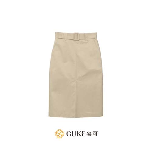 谷可通勤高腰A字显瘦半身裙