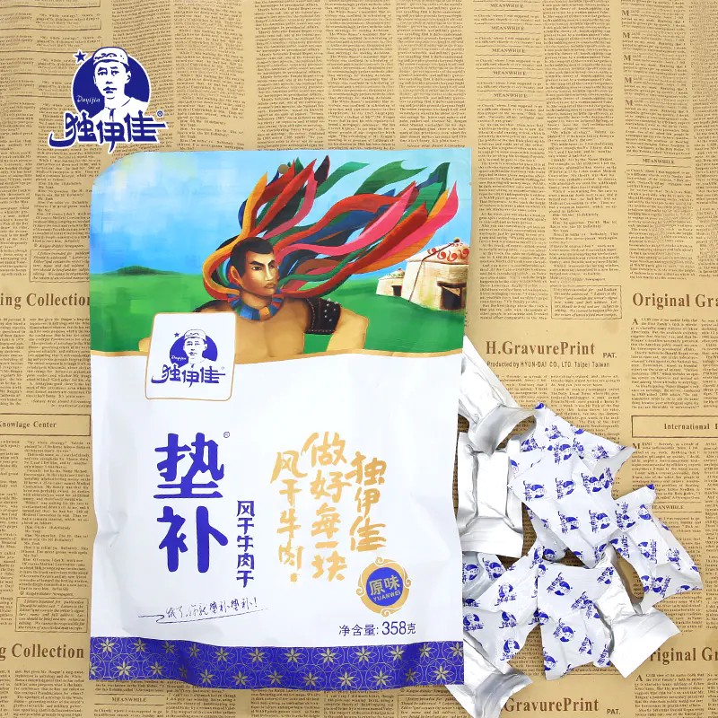 内蒙特产独伊佳358克风干牛肉干