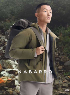 代拍链接男士冬日商务休闲藏蓝色保暖连帽白鹅绒羽绒服外套鹅绒服