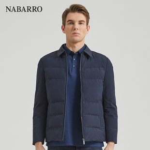 纳巴罗商务翻领上班日常鹅绒保暖轻便羽绒服鹅绒