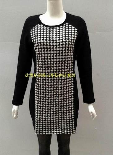 海尔曼斯圆领山羊绒衫中长款毛衣