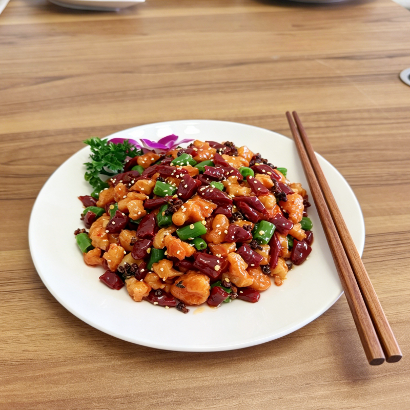 树脂仿真辣子鸡丁食物模型道具