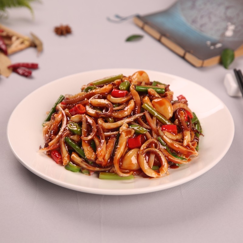 仿真菜美之灵食品模型香辣鱿鱼须