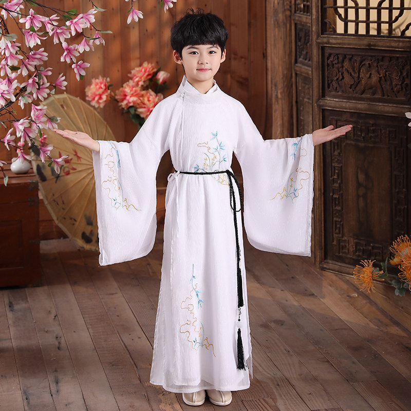 汉服男童夏季唐朝唐代圆领袍中国唐装