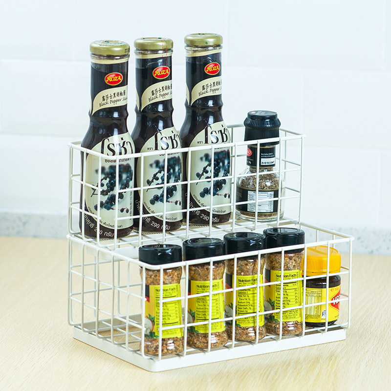 贺里GULEK铁艺收纳篮妆品收纳盒厨房置物筐零食收纳筐浴室储物篮