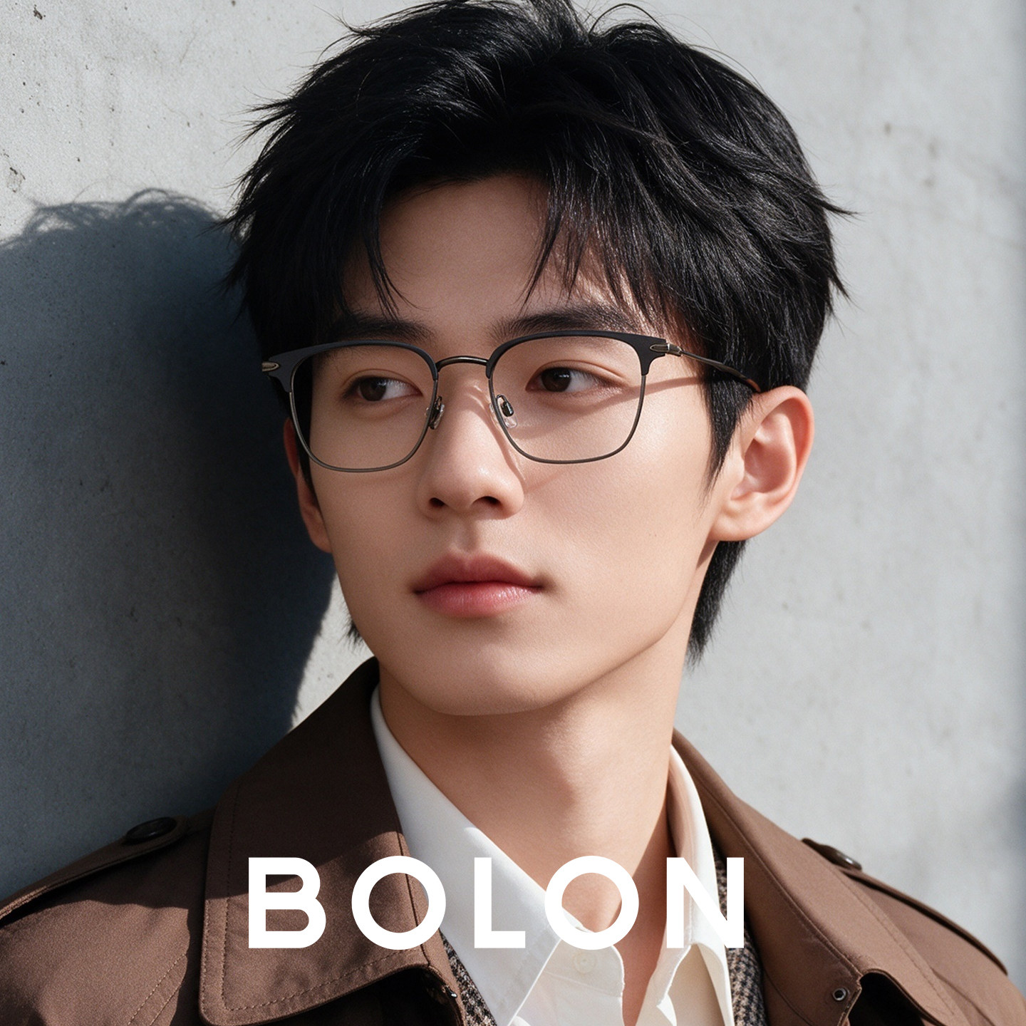 BOLON暴龙近视眼镜26年新款方圆框镜架眉框可配度数女男BA7087