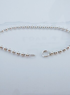 银手链珠珠链子925纯银