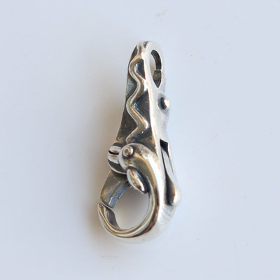 s925纯银之海豚链双头龙虾扣扣