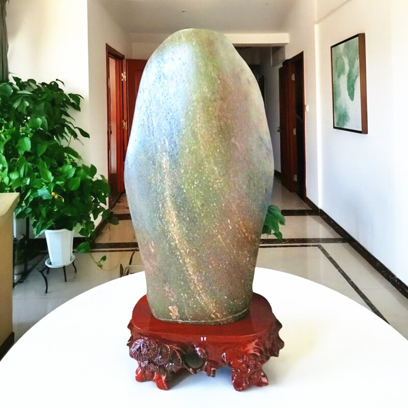 天然和田玉原石籽料奇石桌面摆件青玉青白玉金丝玉观赏石装饰品