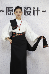 藏式民族风假袍锅庄舞裙