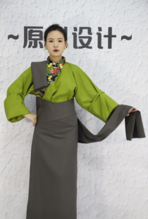 新款藏式民族风假袍锅庄舞蹈裙(不包括衬衣及配饰)