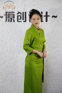 藏式民族风无袖博拉西藏服锅庄舞裙