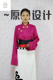 藏式民族风假袍手工花假袍锅庄舞裙(不包括衬衣)