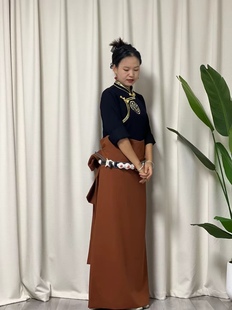 藏式 民族风假袍锅庄舞裙