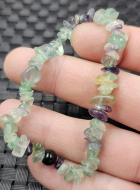 冰种萤石随型珠玉石手链仿