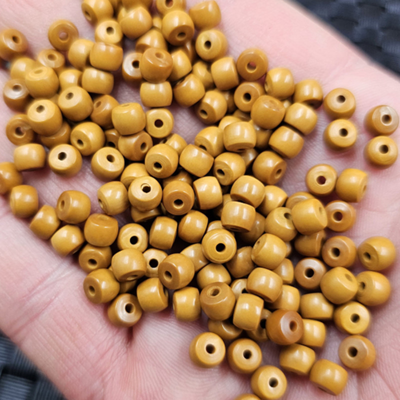 橄榄核老型珠散珠黄色木头