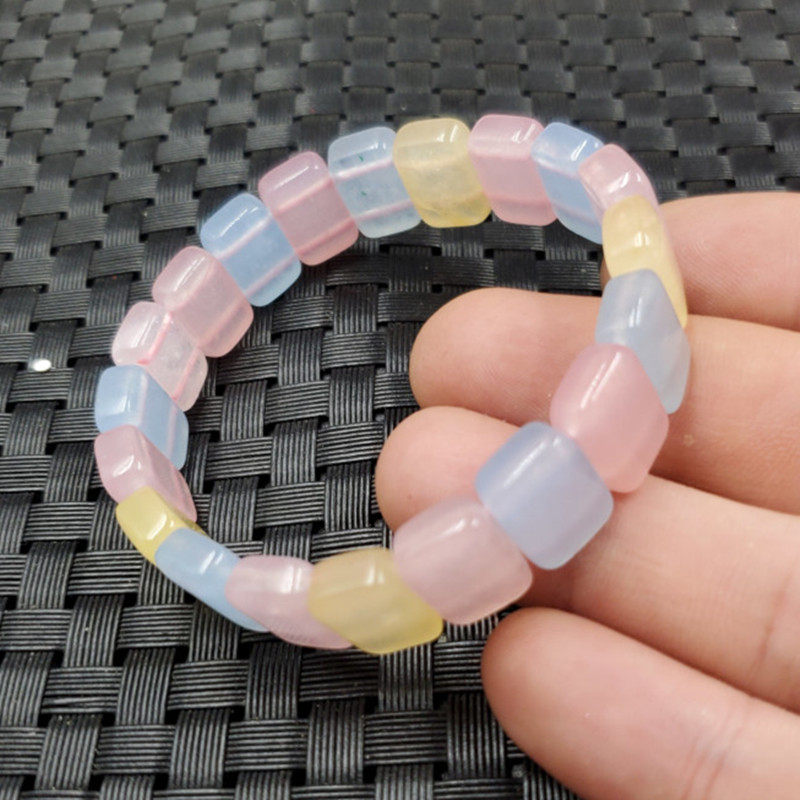 瑞隆轩玉石手链彩色石英岩玉手链玉石手排饰品手链玉手串