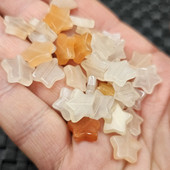 新疆和田金丝玉五角星玉石散珠星星手链项链耳环发簪配件珠子